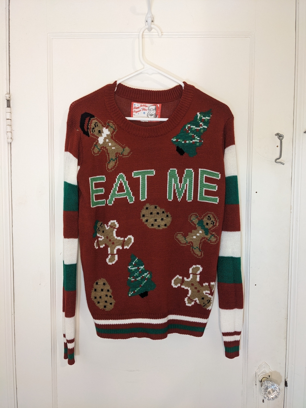 Eat Me Gingerbread Holiday Sweater - Red